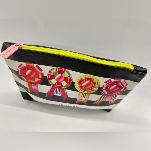 Sephora Lips Bows Makeup Bag Cosmetic Bag Pencil Bag Limited Edition set - Picture 9 of 10